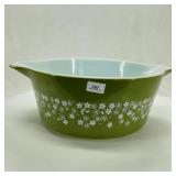 Pyrex Spring Blossom Crazy Daisy Green Casserole