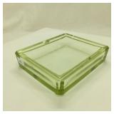 Rectangular Light Green Glass Tray 5" x 6"