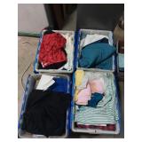 (4) Totes of Soft Goods & Fabric