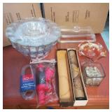 Baking Related & Carnival Glass Stemmed Dish