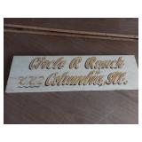 Circle R Ranch RR 2 Columbia Wooden Sign