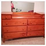 Pine Dresser with Built in Changing Table