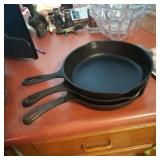 (3) Cast Iron Skillets