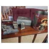 Metal Decor, Small Locking Bank, Pepsi Bin