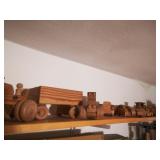 Several Wooden Trucks, Tractors, etc.