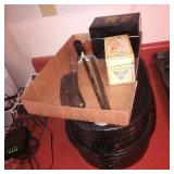 Butchers Knife & Graniteware Baking Pan