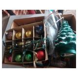Glass Christmas Ornaments & Ceramic Tree