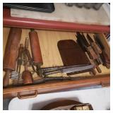 Wood Handled Rolling Pins, Knives, & More