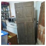 Grey Antique Painted Wooden Door
