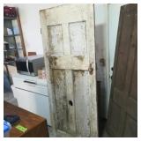 White Antique Painted Wooden Door