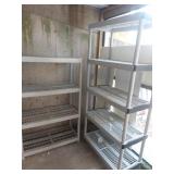 (2) White Shelving Units