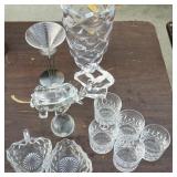 Crystal Glassware Including Cardinal Paper Weight