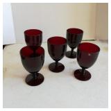 Cranberry Red Goblets (5)