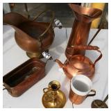 Copper Pitchers & Candle Holders