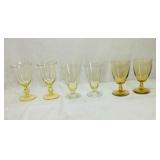 (6) Glasses, Topaz Fostoria & Debutante by Seneca