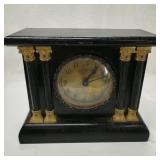 Diminutive Seth Thomas Mantle Clock w Curved Glass