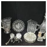 Pitcher, Bowl, Decanter, Candle Holder (Some EAPG)