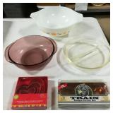 Pyrex Cinderella Bowl, Pink Pyrex & Cookie Cutters