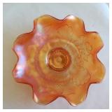 Northwood Marigold Candy Dish with Pie Crust Top