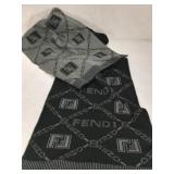 Fendi FF Black & Grey Scarf