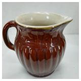 Vertical Ribbed Stoneware Pitcher