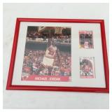 Framed Michael Jordon Card Set