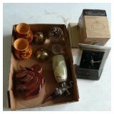 Clock, Pampered Chef Food Holder, Paper Weights