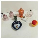 Lavender Glass Candle Holders, Wedgewood Etc.