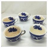 Blue & White Porcelain Tea Cups