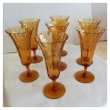 Fluted Amber Glasses (7)