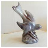 Chocolate & White Swirl Slag Glass Dove