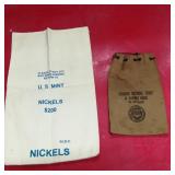 US Mint Nickels Bag & Citizens of Riverside Bank