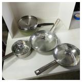 Set Of Wolfgang Puck Skillets With Lids