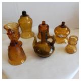 Amber Glassware (7) Pcs