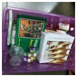Tote of Christmas Ornaments
