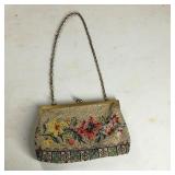 Glass Beaded Floral Purse