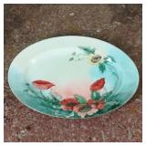 Hand Painted Poppy Platter 12"