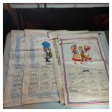 Holly Hobbie Cloth Calendars 1975, 1976