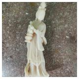 Light Pink Asian Soap Stone Figurine 13"+