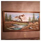 Mountain Lake Oil on Canvas 51 x 28