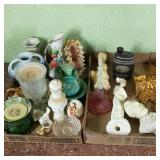 Two Flats Avon and Porcelain Vases