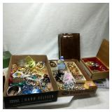 Mixed Lot of Costume Jewelry & Boxes