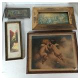 Small Landscape Frames with Antique Art