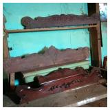 Three Furniture Crowns & Early Paint Green Shelf