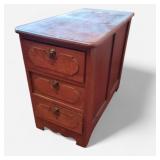 Three Drawer Cabinet with Lion Pulls