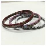 (3) Cloissone Bangle Braclets