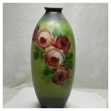 15" Hand Painted Floral Vase