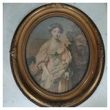 Gilded Oval Picture Frame