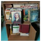 (2) Boxes of Books & Wooden Crate