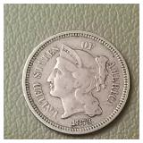 1873 Nickel Three Cent Piece 3c